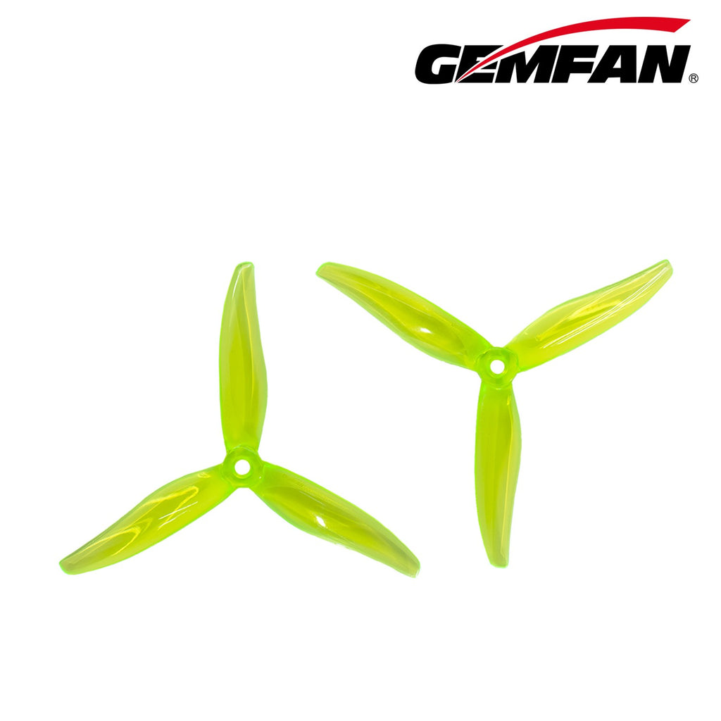 Gemfan 5128.0 FURY PC 三葉 螢光綠 螺旋槳｜5吋