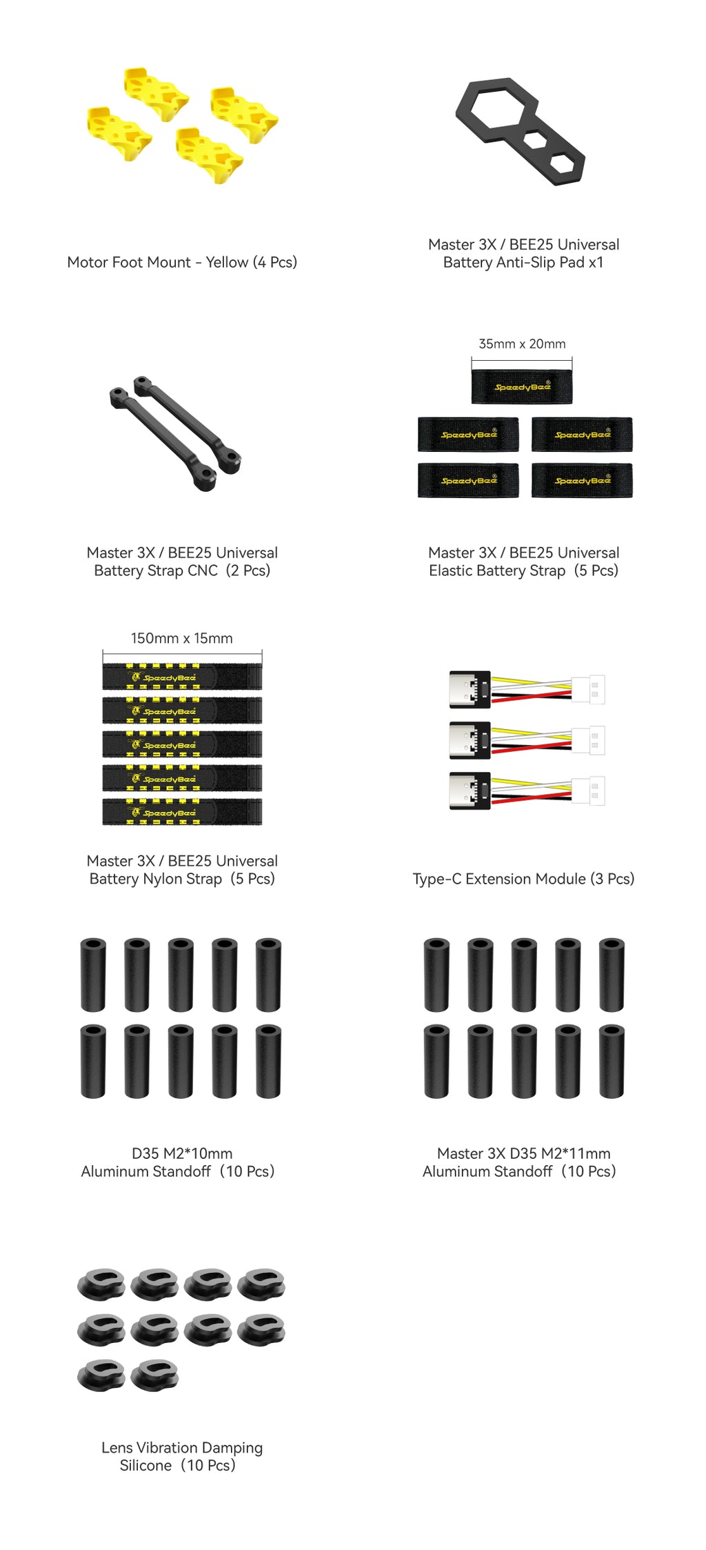 SpeedyBee Master 3X 原廠替換配件