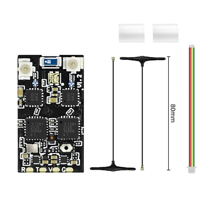SEQURE 2.4GHz Dual RX True Diversity Dual Antenna Receiver FPV Racing Drone Fixed Wing Small Size Long Distance High Refresh Rate Low Latency