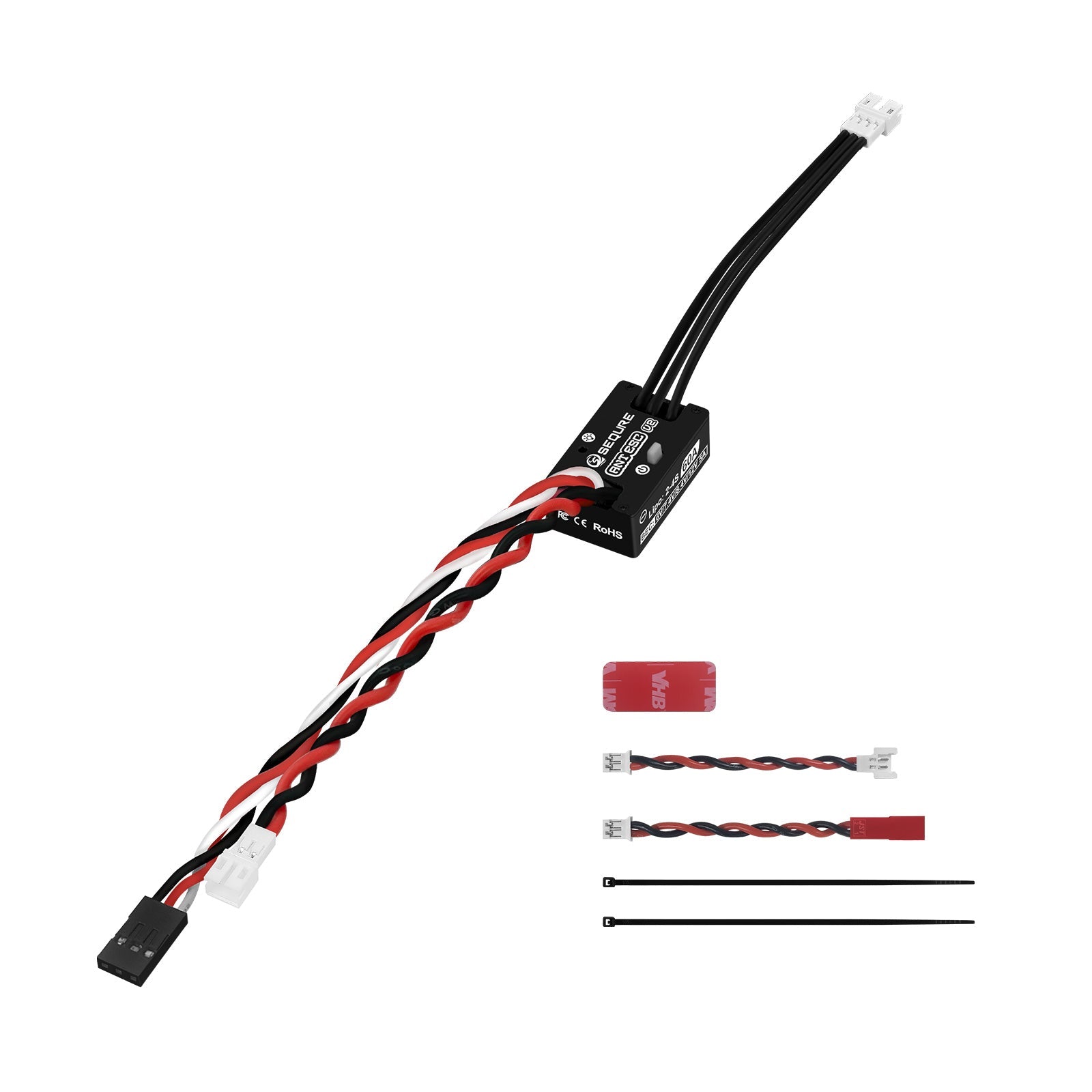 SEQURE ANT ESC V2 / 1520 Motor 2-4S 60A High Performance Outer Rotor Brushless Power Kit Programmable BEC 5A Small Size Suitable for 1/24, 1/18, 1/16 RC Climbing Car Crawler Car