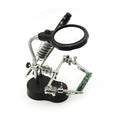 DIY PCB Welding Auxiliary Clamp Magnifier with LED light